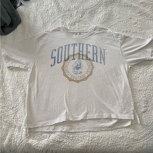 GEORGIA SOUTHERN white crop top
